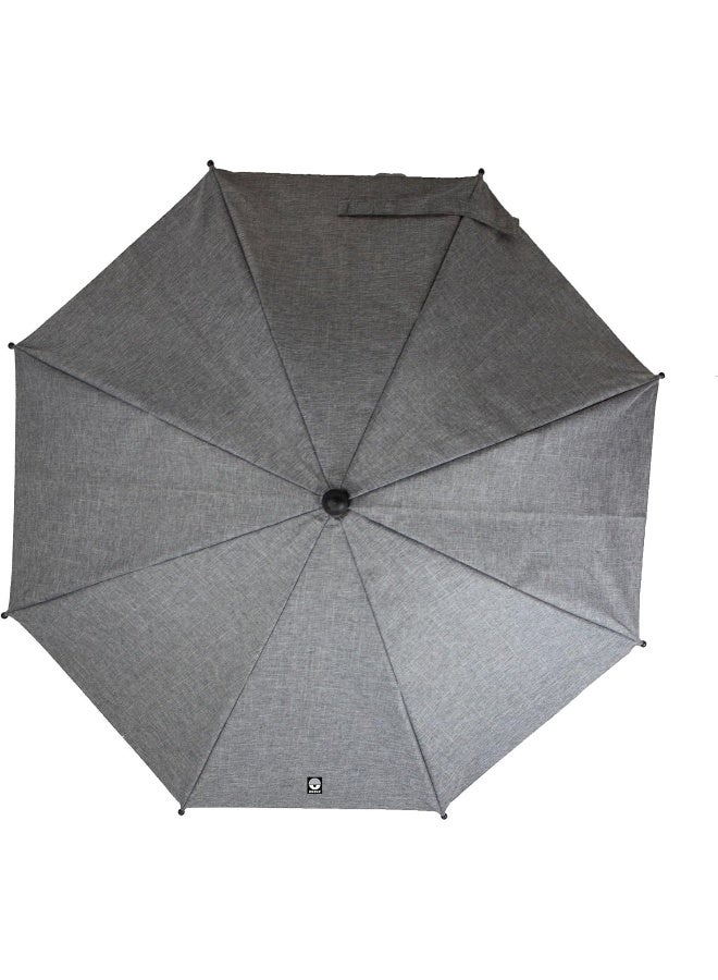 Dooky Universal and Flexible Parasol for Pushchairs/Buggies - UPF 50+ Protection - 180 Degree Flexibility - Flex Technology - Easyfix System - Water Resistant - Grey - Image 1